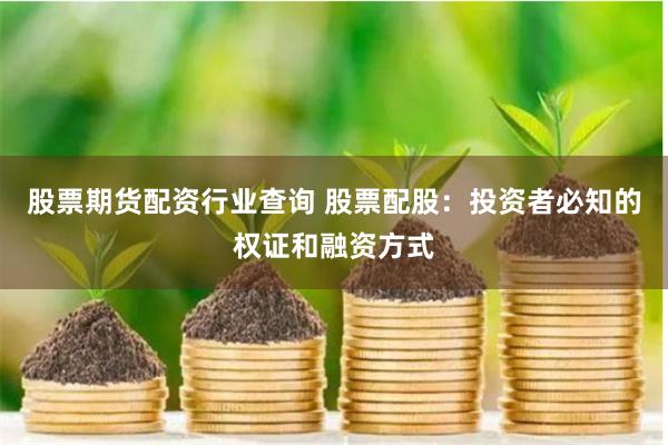 股票期货配资行业查询 股票配股：投资者必知的权证和融资方式